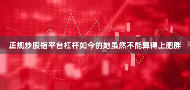 正规炒股指平台杠杆如今的她虽然不能算得上肥胖